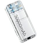 USAMS Powerbank with built-in cablesUSB-C+Lightning 30000 mAh 20W PD+Qc 3.0 Fast Charge X-chel Seri - imagine 5