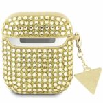 Guess GUA2HDGTPD AirPods 1/2 cover gold Rhinestone Triangle Charm - imagine 2