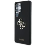 Case Guess Silicone Big 4G Logo Bottom Script Samsung Galaxy S25 Ultra black - imagine 2