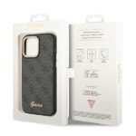 Guess GUHCP14LHG4SHK iPhone 14 Pro 6,1" black hard case 4G Vintage Gold Logo - imagine 8