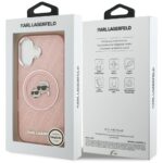 Karl Lagerfeld IML Glitter Karl & Choupette Heads Logo MagSafe Case for iPhone 17 Pink - imagine 8