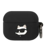 Karl Lagerfeld KLAPRUNCHK AirPods Pro cover black Silicone Choupette Head 3D