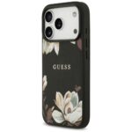 Guess Grained Flowers Classic Logo MagSafe case for iPhone 17 Pro black - imagine 2