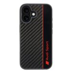 Audi Carbon Fiber Stripe iPhone 16 6.1" black hardcase AUS-TPUPCIP16-R8/D1-BK