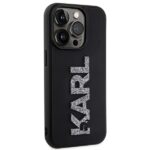 Karl Lagerfeld KLHCP15L3DMBKCK iPhone 15 Pro 6.1" black hardcase 3D Rubber Glitter Logo - imagine 4