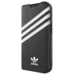 Adidas OR Booklet Case PU iPhone 14 Pro black white 50196 - imagine 3