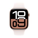 APPLE WATCH SERIES 10 (GPS) 46MM ALUMINUM CASE WITH LIGHT BLUSH SPORT BAND - M/L - ROSE GOLD - imagine 2