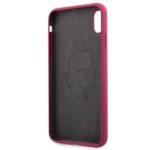 Karl Lagerfeld KLHCI65SLFKFU iPhone XsMax hardcase fushia Silicone Ikonic - imagine 4