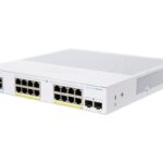 Cisco CBS250-16P-2G | Switch | 16x RJ45 1000Mb/s PoE, 2x SFP, Desktop, Rack, 120W