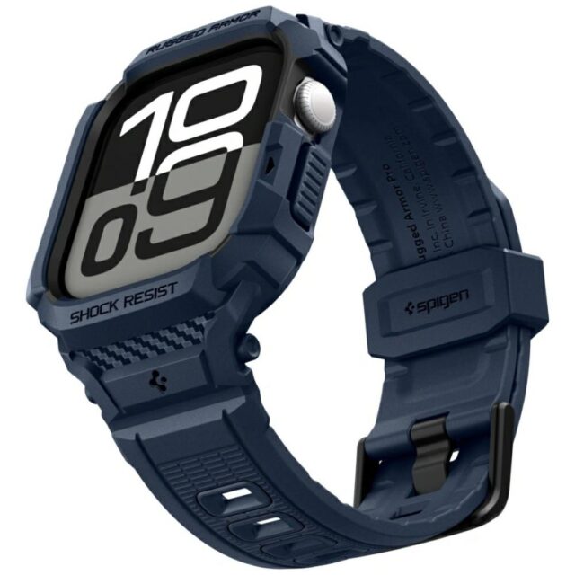 Pasek Spigen Rugged Armor Pro do Apple    Watch 10 / 11 42mm granatowy - imagine 7