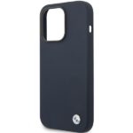 BMW BMHCP14LSILNA iPhone 14 Pro 6.1" navy Silicone Metal Logo Case - imagine 6