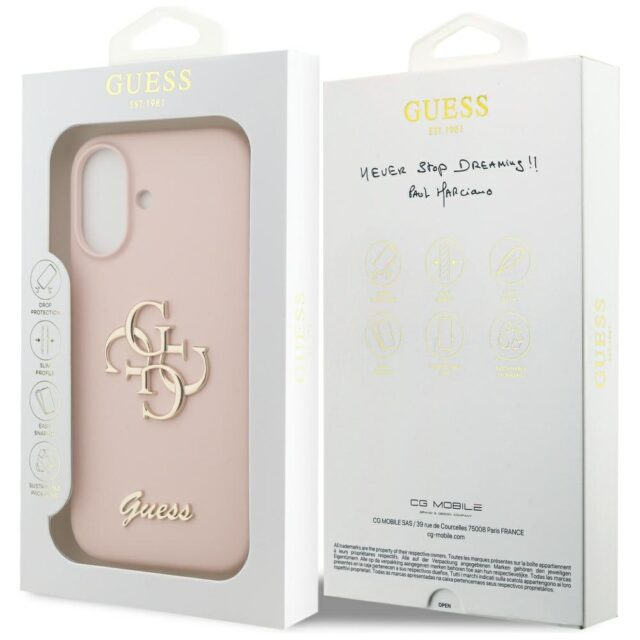 Guess Silicone Big 4G Script Case for iPhone 17 Pink - imagine 8