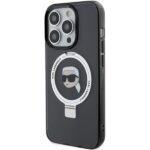Karl Lagerfeld KLHMP15LHMRSKHK iPhone 15 Pro 6.1" black hardcase Ring Stand Karl Head MagSafe - imagine 2
