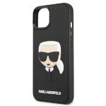 Karl Lagerfeld KLHCP13MKH3DBK iPhone 13 / 14 / 15 6,1" black hardcase 3D Rubber Karl`s Head - imagine 6