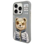 Nimmy case iPhone 15 Pro Max 6.7" gray Cool&Cute 2.0 Bear - imagine 2