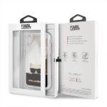 Karl Lagerfeld KLHCPXCHPEEGO iPhone X gold hard case Liquid Glitter - imagine 6