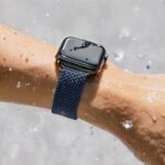 UNIQ Aspen Strap Apple Watch 44/42/45mm Series 1/2/3/4/5/6/7/8/SE/SE2/SE3 Braided oxford blue - imagine 8