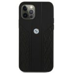 BMW BMHCP12LRSPPK iPhone 12 Pro Max 6,7" black hardcase Leather Curve Perforate - imagine 3