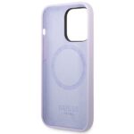 Guess GUHMP14LSBPLU iPhone 14 Pro 6,1" purple hard case Silicone Logo Plate MagSafe - imagine 7