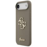 Guess Silicone Big 4G Script Case for iPhone 17 Air Brown - imagine 2