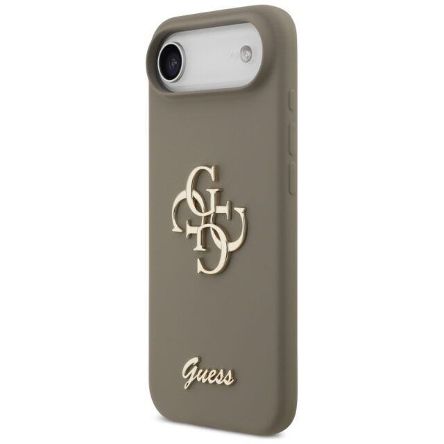 Guess Silicone Big 4G Script Case for iPhone 17 Air Brown - imagine 2