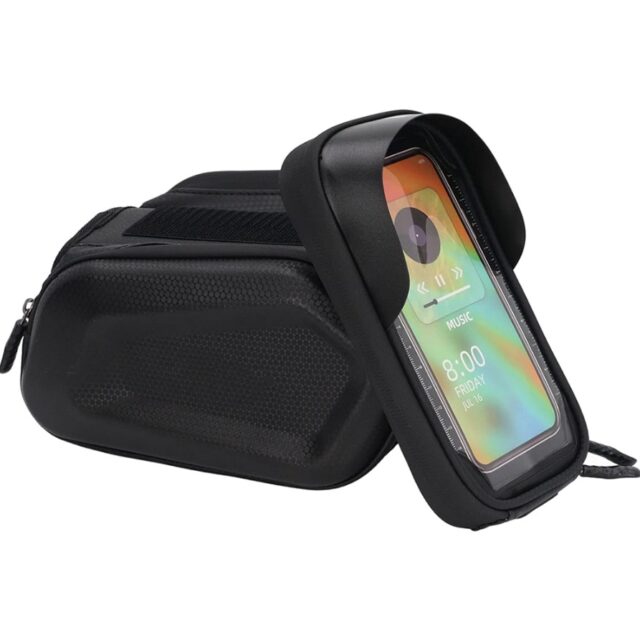 Extralink Bicycle Bag, Waterproof Frame Pannier with Phone Case - imagine 4