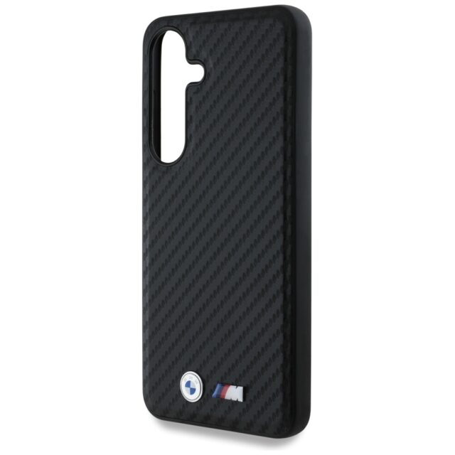 Case BMW Leather Carbon MagSafe for Samsung Galaxy S25+ black - imagine 6