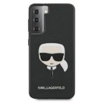 Karl Lagerfeld KLHCS21MSAKHBK S21+ G996 black hardcase Saffiano Ikonik Karl`s Head - imagine 3