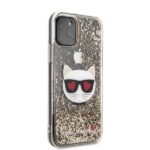 Karl Lagerfeld KLHCN65LCGLGO iPhone 11Pro Max hardcase gold Glitter Choupette - imagine 3