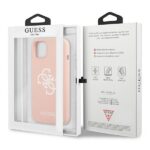 Guess GUHCP13MLS4GWPI iPhone 13 / 14 / 15 6,1" pink hard case Silicone 4G Logo - imagine 8