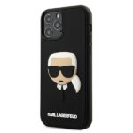 Karl Lagerfeld KLHCP12MKH3DBK iPhone 12/12 Pro 6,1" black hardcase 3D Rubber Karl`s Head - imagine 2