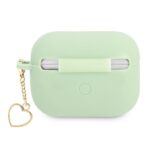 Guess GUAPLSCHSN AirPods Pro cover green Silicone Charm Heart Collection - imagine 2