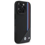 BMW BMHMP16L23PUTRK iPhone 16 Pro 6.3" black hardcase M Meshed Tricolor Stripes MagSafe - imagine 4