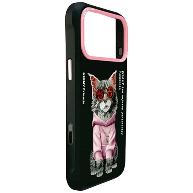 Case Nimmy Glasses Cool Cat for iPhone 17 Pro Max black - imagine 6