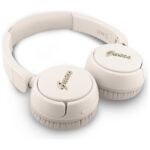 Headphones Guess Bluetooth 5.3 Metal Logo Script beige - imagine 3