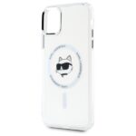Karl Lagerfeld KLHMN61HLSCHH iPhone 11  / Xr 6.1" white hardcase IML Metal Choupette Head Mag - imagine 6