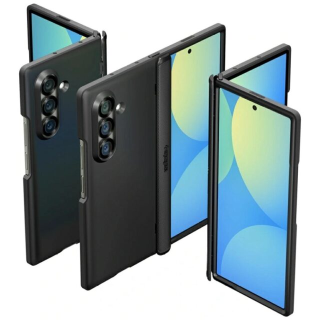 Case Spigen Slim Armor Pro Mag MagSafe for Samsung Galaxy Z Fold7 black - imagine 4