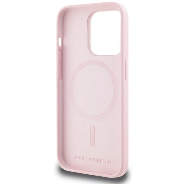 Case Karl Lagerfeld Silicone Karl&Choupette MagSafe for iPhone 14 Pro pink - imagine 7