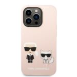 Karl Lagerfeld KLHMP14XSSKCI iPhone 14 Pro Max 6,7" hardcase light pink Silicone Karl & C - imagine 3