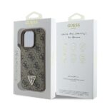 Guess GUHCP16XP4TDPW iPhone 16 Pro Max 6.9" brown hardcase Leather 4G Triangle Strass MagSafe - imagine 8