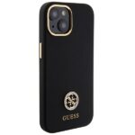 Guess GUHCP15SM4DGPK iPhone 15 / 14 / 13 6.1"black hardcase Silicone Logo Strass 4G - imagine 4