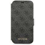 Guess GUFLBKSP12M4GG iPhone 12/12 Pro 6,1" grey book 4G Charms Collection - imagine 4