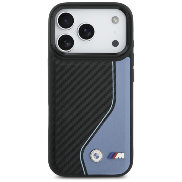 Case BMW M Carbon Logo MagSafe for iPhone 17 Pro blue - imagine 3