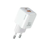 USAMS wall charger 1xUSB+1xUSB-C PD 30W 3A (only head) PD3.0 Fast Charging white X-ron Series CC187T