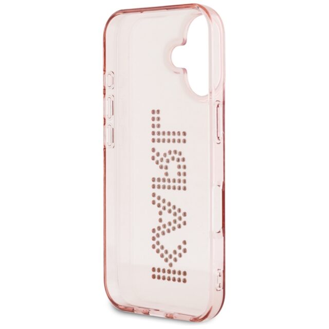 Case Karl Lagerfeld IML Rhinestones Logo for iPhone 16 pink - imagine 7