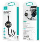 USAMS cable U69 3-in-1 1m black (Lightning/microUSB/USB-C) SJ508USB01 (US-SJ508) - imagine 7