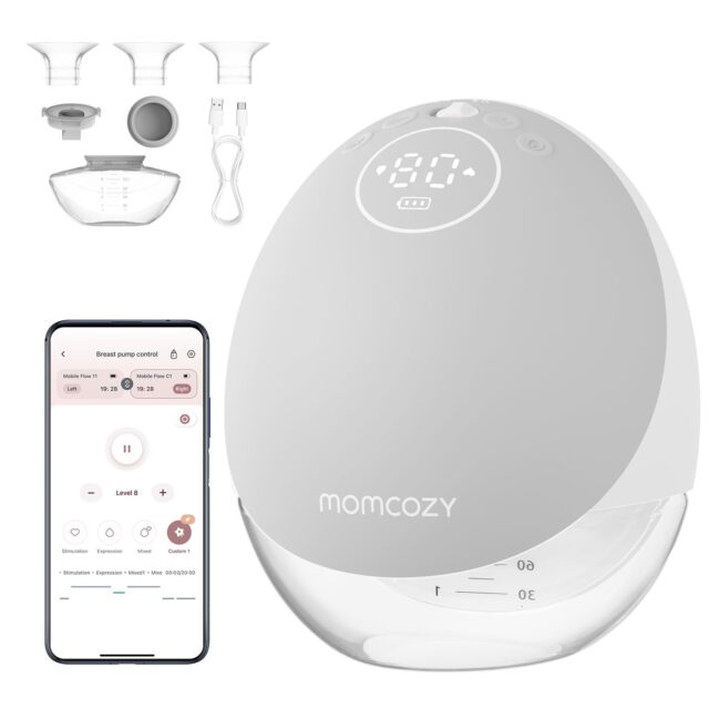 Momcozy M9 Single Electric Breast Pump Gray, 150ml - imagine 4