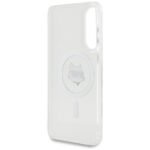 Case Karl Lagerfeld Button Choupette Head Printed Logo MagSafe for Samsung Galaxy S25 Edge white - imagine 7
