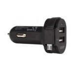 Xqisit Car charger 6A Dual USB+microUSBcar charger black 20425 - imagine 2