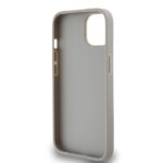 DKNY DKHCP14SPRTHSLE iPhone 14 / 15 / 13 6.1" beige hardcase Leather Mono Stripe & Metal Logo - imagine 7